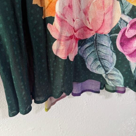Anthropologie Bl^nk London Vibrant Multicolor Floral Women's Blouse medium - Picture 4 of 10